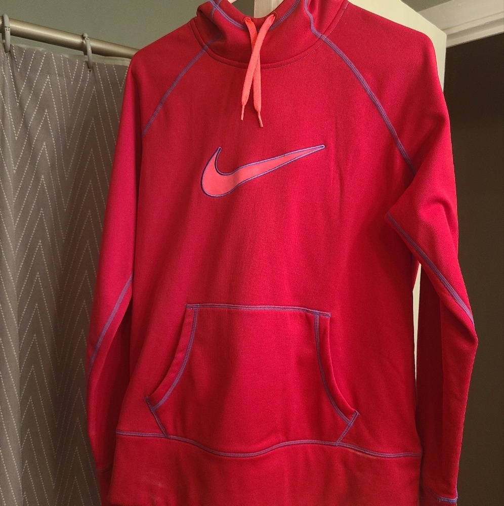 Nike Therma-Fit hoodie, size L, hot pink
